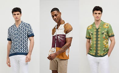 Short Sleeve Shirts with Bold Prints and Tech Performance Benefits